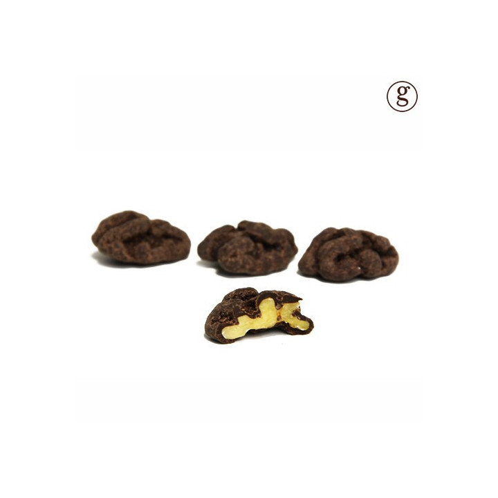 Noix enrobées de chocolat noir
