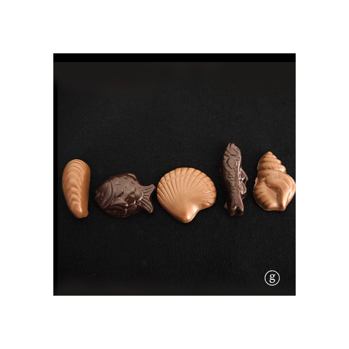 Fritures au chocolat au lait et noir